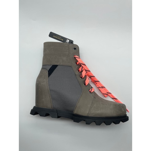 NWT Sorel Joan of Arctic Waterproof Wedge III Lexie Bootie Quarry Sz 10 Grey - Picture 2 of 13